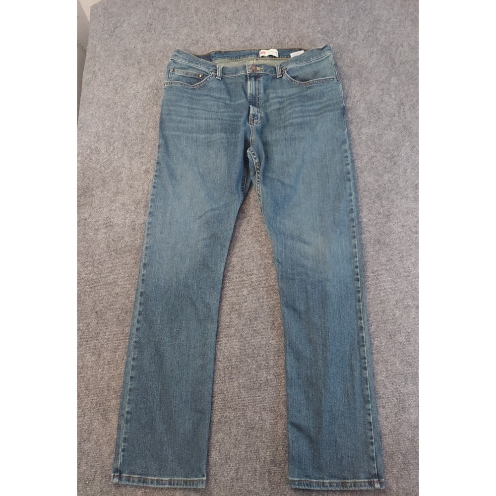 Wrangler Jeans Mens 36x32 Blue Slim Straight Western Work Denim Tag 38x32